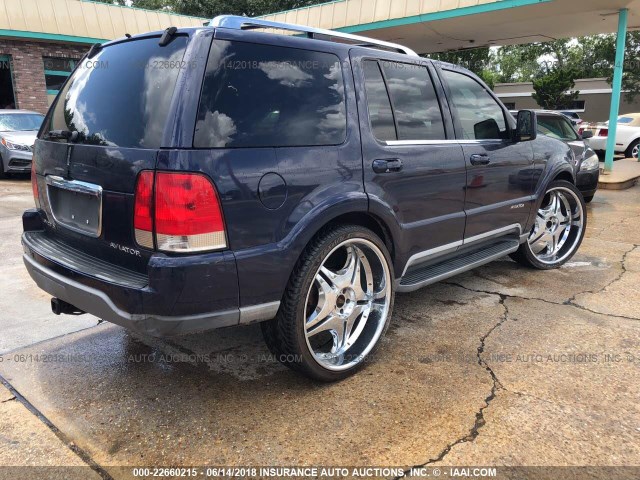 5LMEU68H14ZJ25185 - 2004 LINCOLN AVIATOR BLUE photo 4