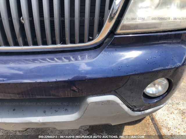5LMEU68H14ZJ25185 - 2004 LINCOLN AVIATOR BLUE photo 6