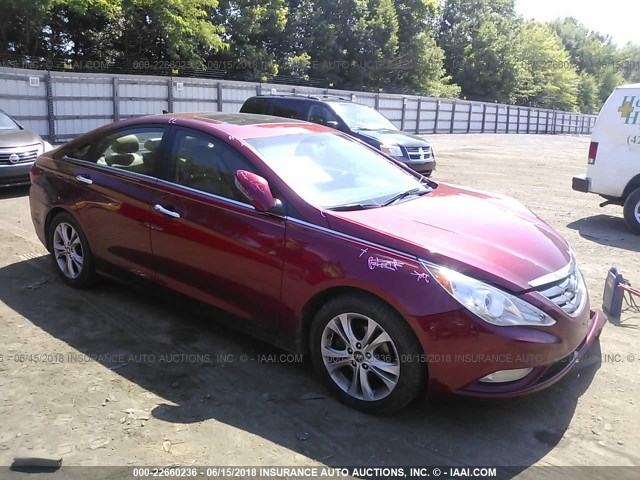 5NPEC4AC5BH152732 - 2011 HYUNDAI SONATA SE/LIMITED RED photo 1