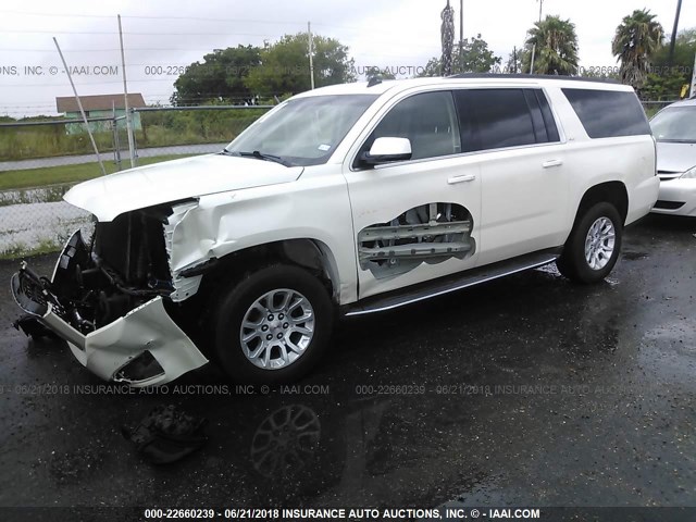 1GKS1HKC0FR247958 - 2015 GMC YUKON XL C1500 SLT WHITE photo 2