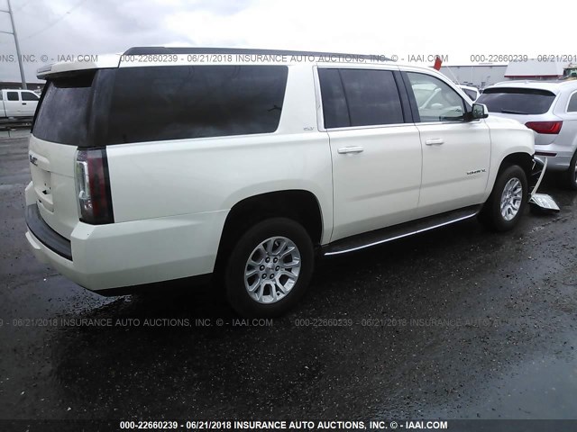 1GKS1HKC0FR247958 - 2015 GMC YUKON XL C1500 SLT WHITE photo 4