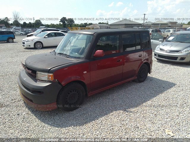 JTLKT324864092627 - 2006 TOYOTA SCION XB მუქწითელი ფოტო 2