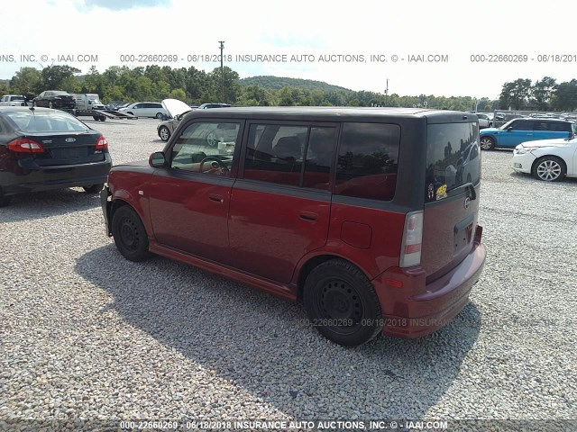 JTLKT324864092627 - 2006 TOYOTA SCION XB მუქწითელი ფოტო 3