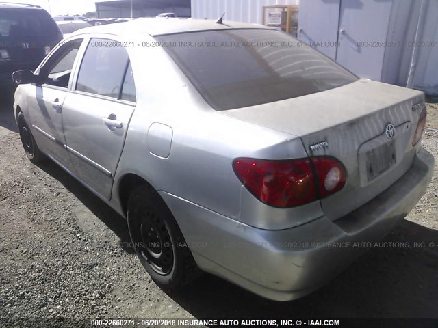 JTDBR32E030050538 - 2003 TOYOTA COROLLA CE/LE SILVER photo 3