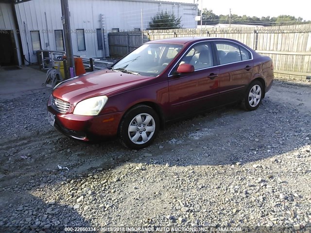 KNAGE123575146336 - 2007 KIA OPTIMA LX/EX RED photo 2