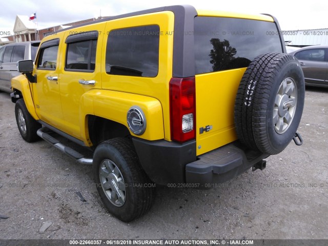 5GTDN136768331198 - 2006 HUMMER H3 YELLOW photo 3