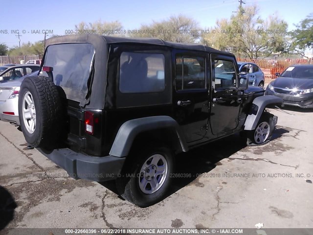 1C4BJWDG1DL685856 - 2013 JEEP WRANGLER UNLIMITE SPORT BLACK photo 4