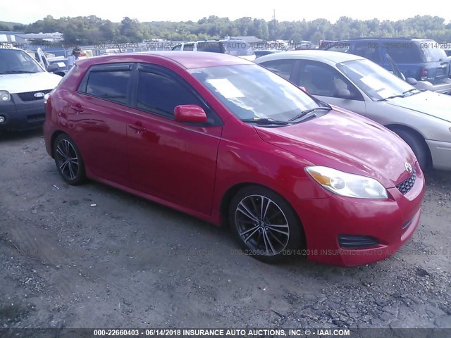 2T1KU40E59C012714 - 2009 TOYOTA COROLLA MATRIX  RED photo 1