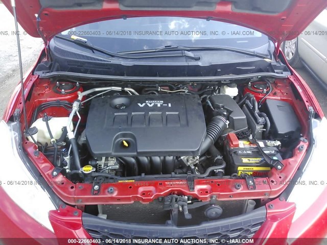 2T1KU40E59C012714 - 2009 TOYOTA COROLLA MATRIX  RED photo 10