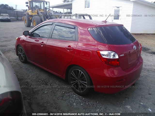 2T1KU40E59C012714 - 2009 TOYOTA COROLLA MATRIX  RED photo 3