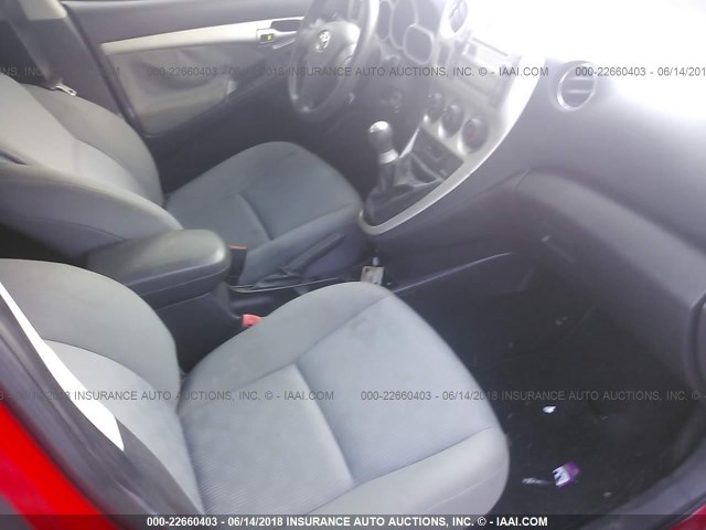 2T1KU40E59C012714 - 2009 TOYOTA COROLLA MATRIX  RED photo 5