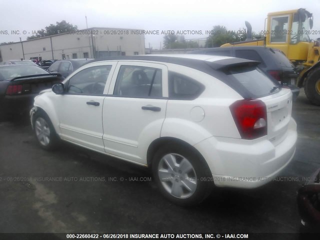 1B3HB48B97D260251 - 2007 DODGE CALIBER SXT WHITE photo 3