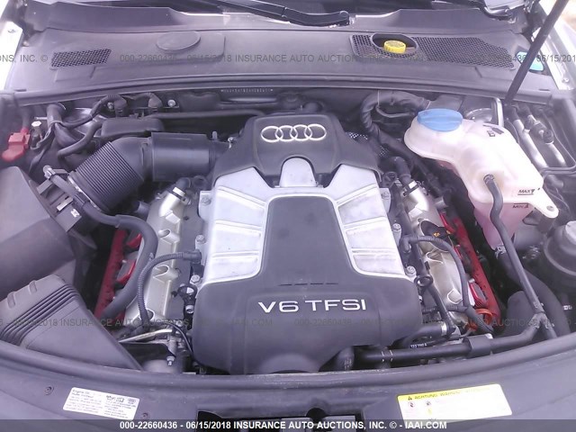 WAUKGAFB6AN080411 - 2010 AUDI A6 PRESTIGE ნაცრისფერი ფოტო 10