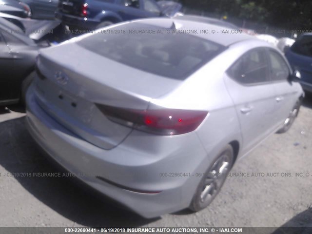 5NPD84LF5JH336491 - 2018 HYUNDAI ELANTRA SEL/VALUE/LIMITED SILVER photo 4