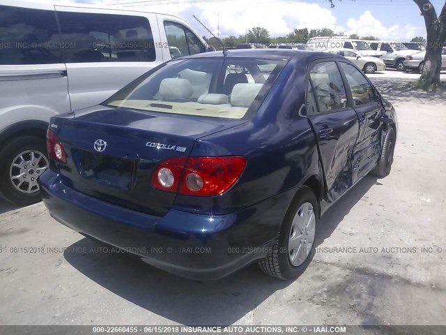 1NXBR32E95Z521285 - 2005 TOYOTA COROLLA CE/LE/S BLUE photo 4