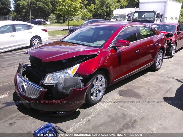 1G4GE5GV0AF181836 - 2010 BUICK LACROSSE CXS RED photo 2