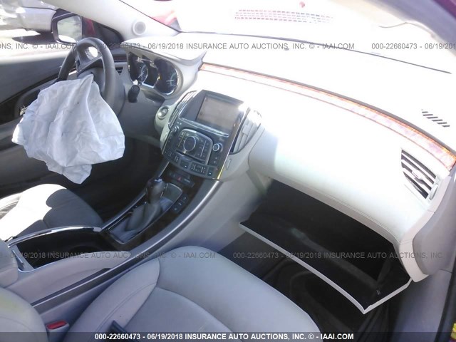 1G4GE5GV0AF181836 - 2010 BUICK LACROSSE CXS RED photo 5