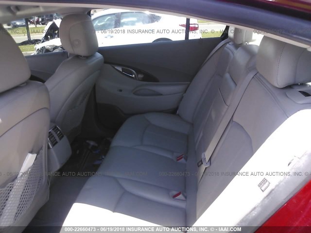 1G4GE5GV0AF181836 - 2010 BUICK LACROSSE CXS RED photo 8
