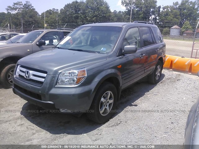 5FNYF28497B024751 - 2007 HONDA PILOT EX GRAY photo 2