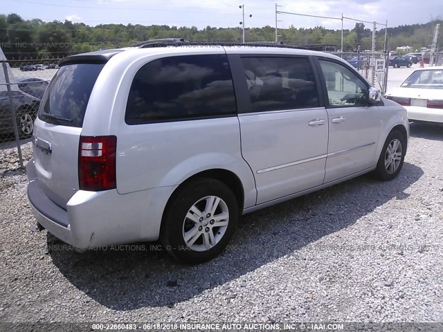 2D8HN54X88R127090 - 2008 DODGE GRAND CARAVAN SXT SILVER photo 4