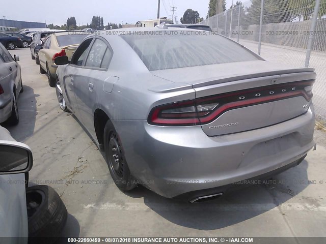 2C3CDXCTXJH243008 - 2018 DODGE CHARGER R/T SILVER photo 3