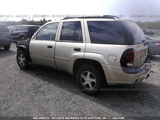 1GNDS13S262222297 - 2006 CHEVROLET TRAILBLAZER LS/LT GOLD photo 3