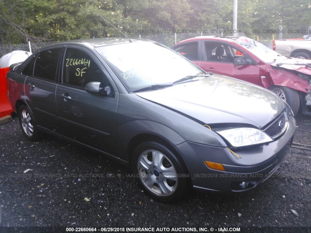 1FAFP38Z65W160498 - 2005 FORD FOCUS ZX4 ST GRAY photo 1