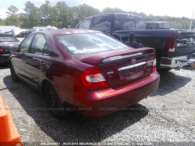 4T1BE30K43U219873 - 2003 TOYOTA CAMRY LE/XLE/SE Qırmızı foto 3