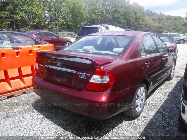 4T1BE30K43U219873 - 2003 TOYOTA CAMRY LE/XLE/SE Qırmızı foto 4