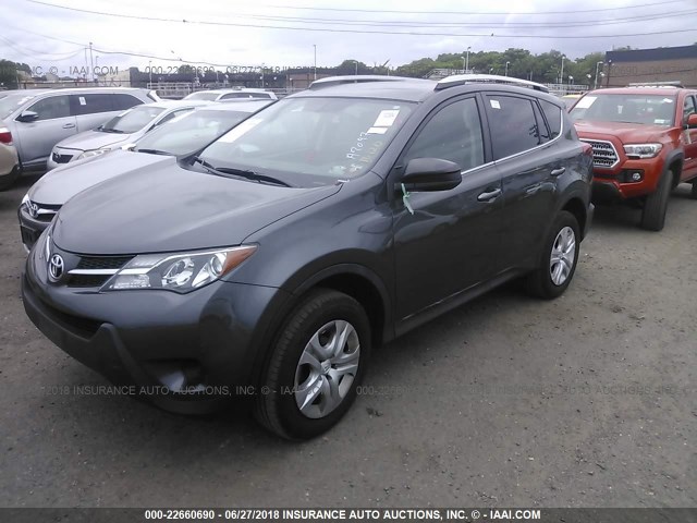 2T3BFREV6FW326163 - 2015 TOYOTA RAV4 LE GRAY photo 2