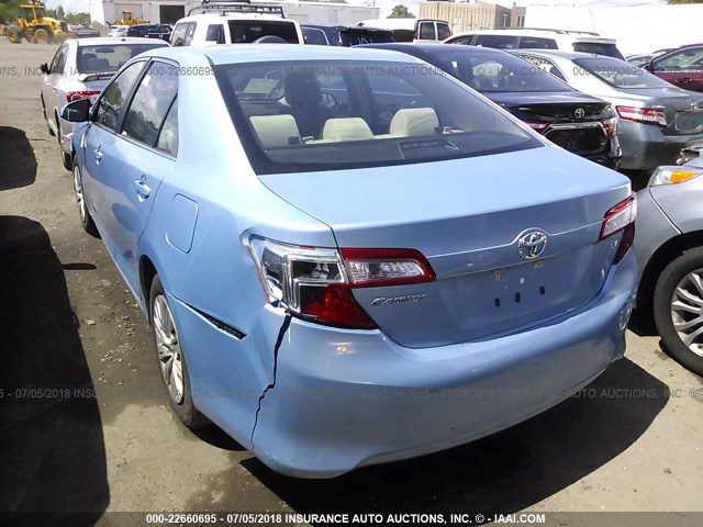 4T4BF1FK2CR159722 - 2012 TOYOTA CAMRY SE/LE/XLE 蓝色 照片 3