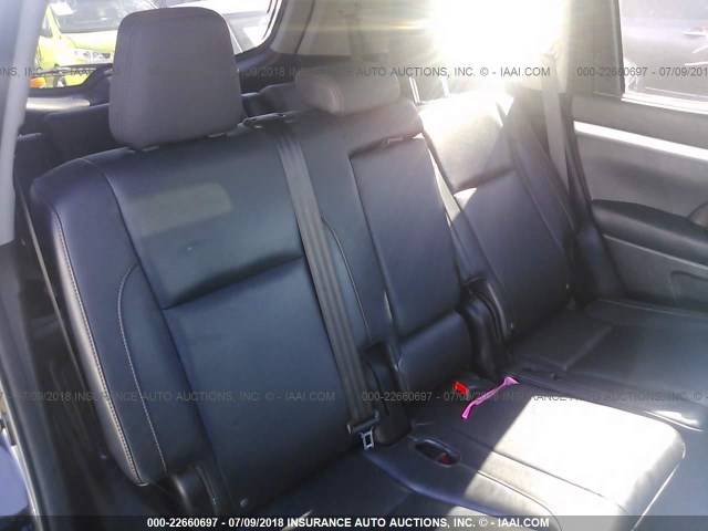 5TDJKRFH8FS122322 - 2015 TOYOTA HIGHLANDER XLE შავი ფოტო 8