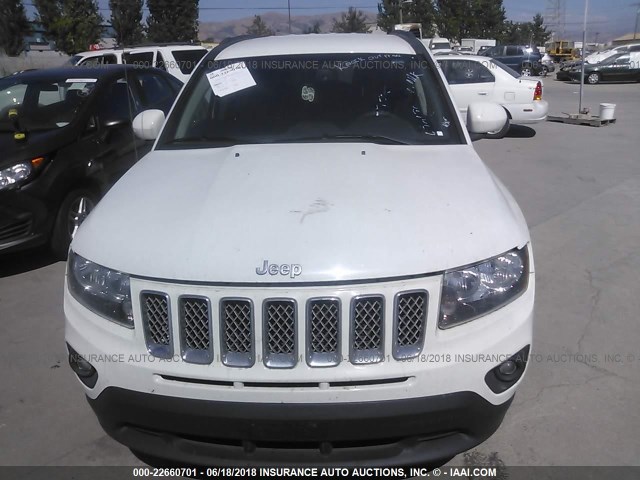 1C4NJCEB7GD620698 - 2016 JEEP COMPASS LATITUDE 白色 照片 6