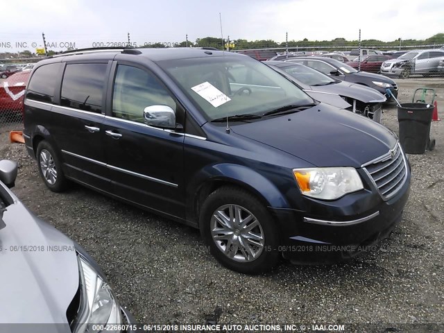 2A8HR64X08R619226 - 2008 CHRYSLER TOWN & COUNTRY LIMITED Dark Blue photo 1