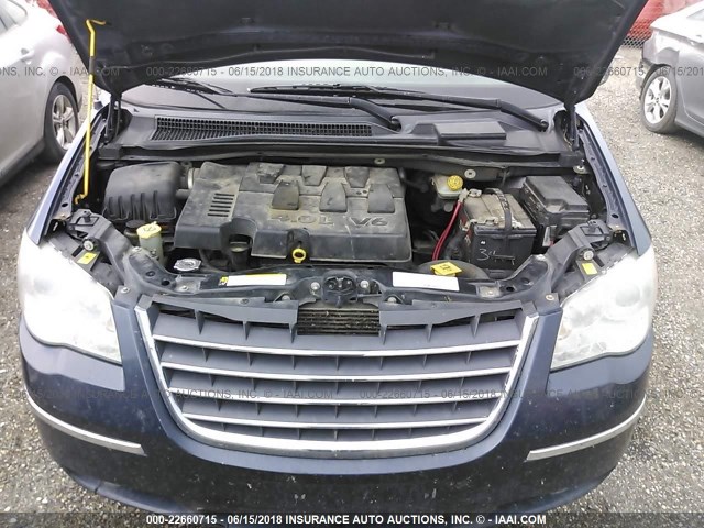 2A8HR64X08R619226 - 2008 CHRYSLER TOWN & COUNTRY LIMITED Dark Blue photo 10