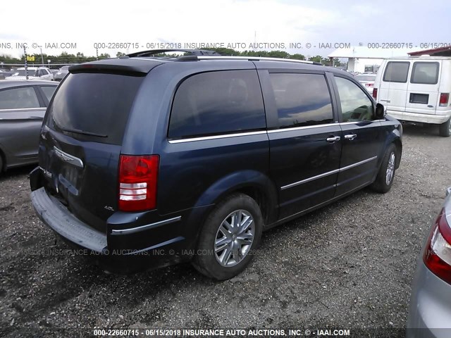 2A8HR64X08R619226 - 2008 CHRYSLER TOWN & COUNTRY LIMITED Dark Blue photo 4