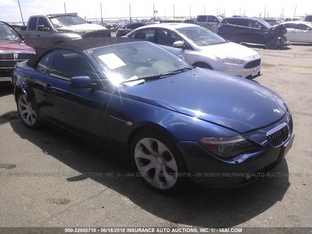 WBAEK73485B261036 - 2005 BMW 645 CI AUTOMATIC Bleu photo 1