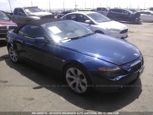 WBAEK73485B261036 - 2005 BMW 645 CI AUTOMATIC BLUE photo 1