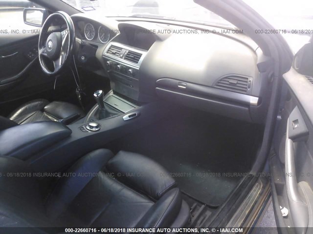 WBAEK73485B261036 - 2005 BMW 645 CI AUTOMATIC Bleu photo 5