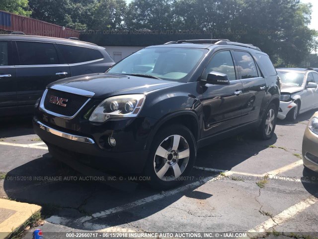 1GKLRMED3AJ179298 - 2010 GMC ACADIA SLT-1 BLACK photo 2