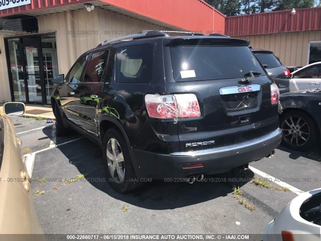 1GKLRMED3AJ179298 - 2010 GMC ACADIA SLT-1 Czarny zdjęcie 3