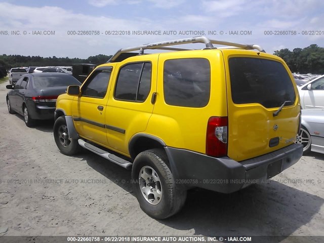 5N1ED28Y6YC557615 - 2000 NISSAN XTERRA XE/SE YELLOW photo 3