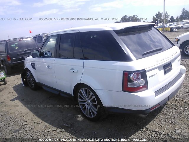 SALSH2E41DA780155 - 2013 LAND ROVER RANGE ROVER SPORT SC WHITE photo 3