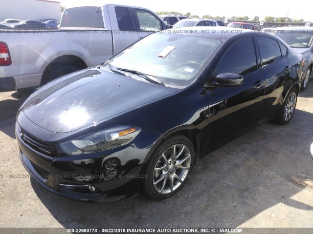 1C3CDFBB8FD205185 - 2015 DODGE DART SXT BLACK photo 2