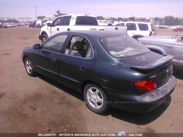 KMHJF35F4XU769214 - 1999 HYUNDAI ELANTRA GLS GREEN photo 3