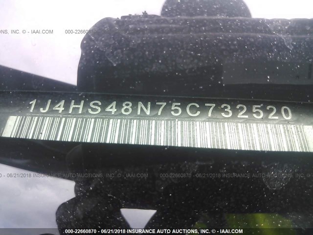 1J4HS48N75C732520 - 2005 JEEP GRAND CHEROKEE LAREDO/COLUMBIA/FREEDOM 绿色 照片 9