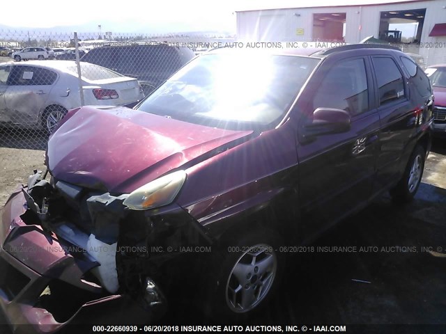 3G7DB03E14S567141 - 2004 PONTIAC AZTEK RED photo 2