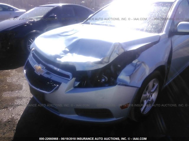 1G1PF5S98B7214243 - 2011 CHEVROLET CRUZE LT BLUE photo 6