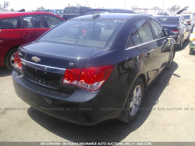 1G1PC5SB2F7263598 - 2015 CHEVROLET CRUZE LT BLACK photo 4