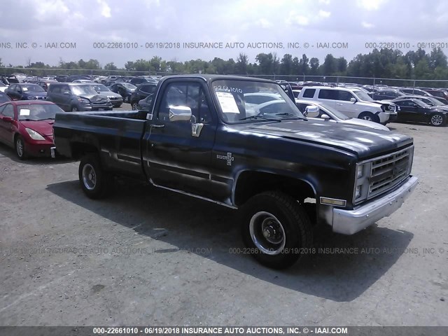 1GCEV14K9HF403332 - 1987 CHEVROLET V10 BLUE photo 1